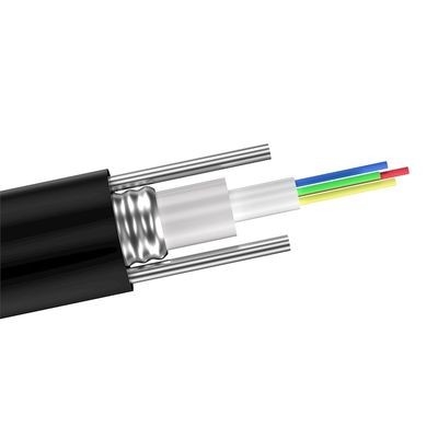 Cable acorazado del tubo flojo central de la base del cable de fribra óptica al aire libre 12 de GYXTW